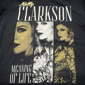 Kelly Clarkson Meaning of Life Tour Graphic TShirt Black Size Large